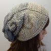 Hand knitted women hat hand knit slouchy beanie handmade slouch hat