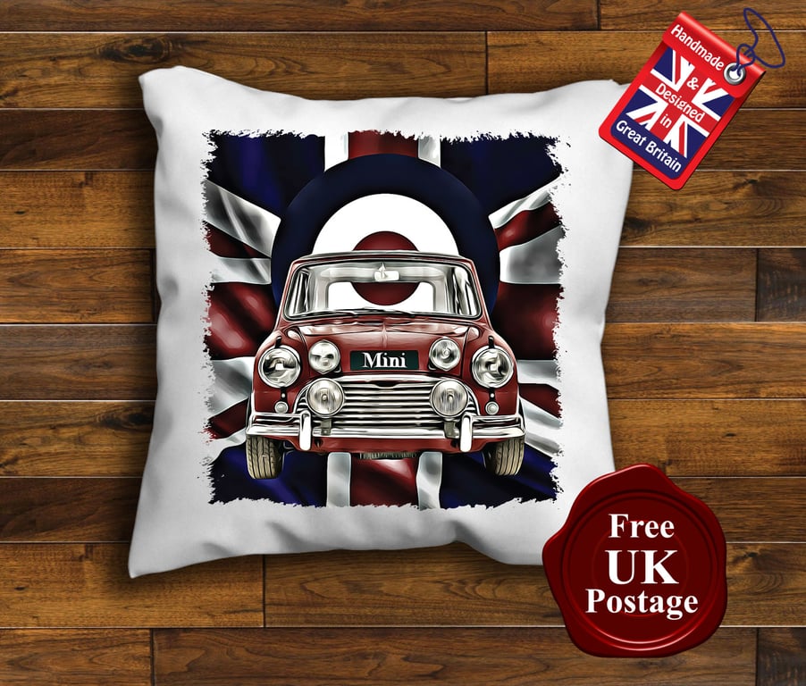 Mini Cooper Cushion Cover, Choose Your Size