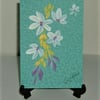 hand painted all occasion floral greetings card ( ref F 792)