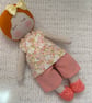 Handmade 11” rag doll
