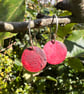   Red Copper  Circle Dangle Earrings - Image 3