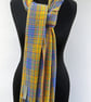 Sold - Yellow and blue tartan scarf - Image 7