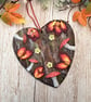 Autumn Mushroom Hanging Heart Decoration