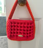 Shocking Pink and Orange Shoulder Bag