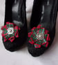 Tartan Shoe Clips - Scottish Highland Clan Plaid Ribbon Ruffle  - Image 6