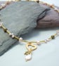 Freshwater pearls, mother of pearl & gold plate heart necklace pendant - Image 4