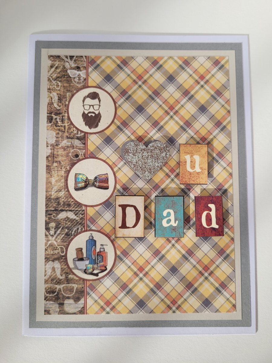Father’s Day Card, Dad birthday card, Card for men, Masculine Card, Hipster Card