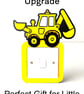 Backhoe Loader Light switch surround Kids bedroom decor - Fun kid Art