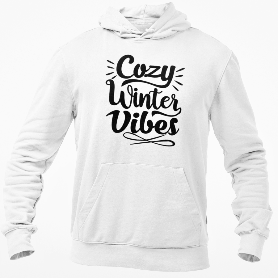 Cozy Winter Vibes - Funny Cute Novelty Christmas Hoodie  Christmas gift