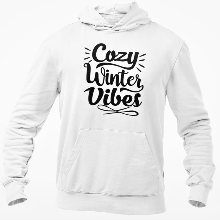 Cozy Winter Vibes - Funny Cute Novelty Christmas Hoodie  Christmas gift