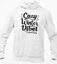 Cozy Winter Vibes - Funny Cute Novelty Christmas Hoodie  Christmas gift - Image 1