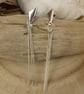 Elegant Sterling Silver Kite Studs with Tassles