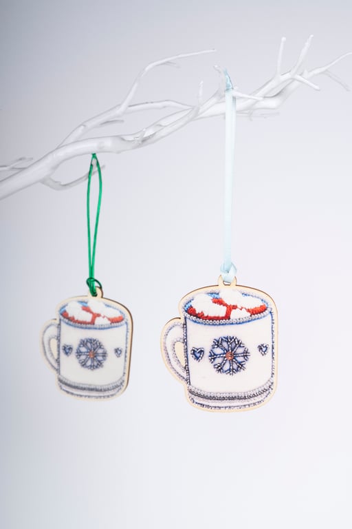 Wooden Hot Chocolate Decoration