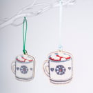 Wooden Hot Chocolate Decoration