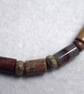 Sterling Silver & "Onyx Marble" (Jasper) Gemstone Necklace 24 inches long - Image 3