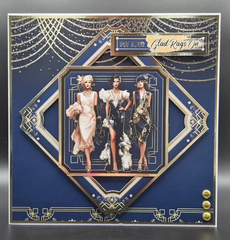 Put Your Glad Rags On - Art Deco Glamour Greeting Card