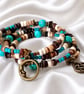 Turquoise Bohemian Style Bracelet - Image 1