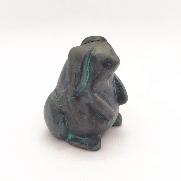 Rabbit Statue Rabbit Figure Cold Cast Bronze - Folksy
