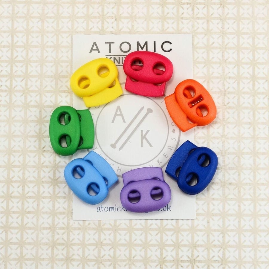 Stitch Stopper Locks for knitting needles up to 4.5mm Choose colour Cord Lock