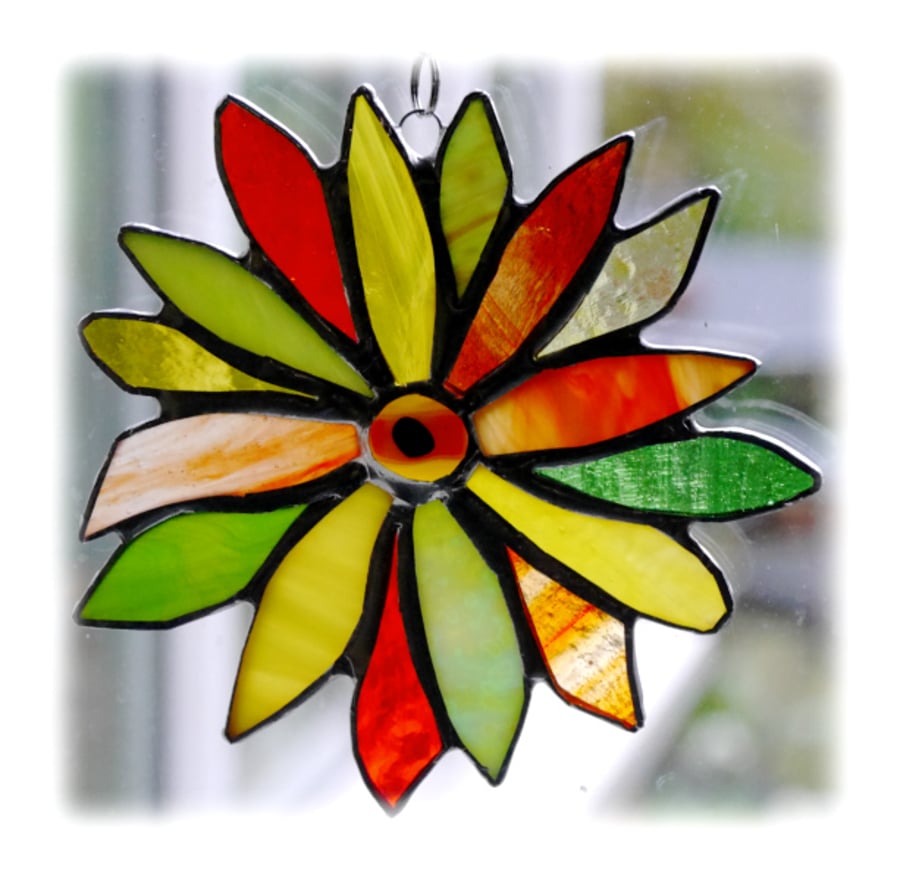 Citrus Flower Stained Glass Suncatcher 002