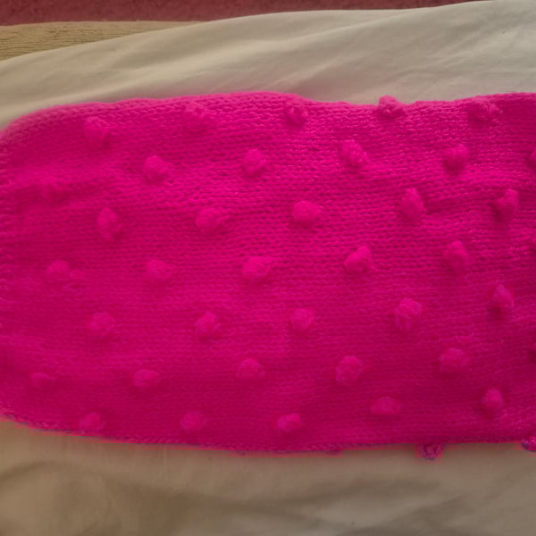 Hand knitted dog coat 