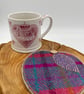 Scottish tweed mug rug, coaster - Image 5