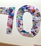 70th patchwork birthday card - Image 2