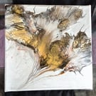 Acrylic fluid art painting, Resin coated