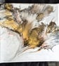 Acrylic fluid art painting, Resin coated