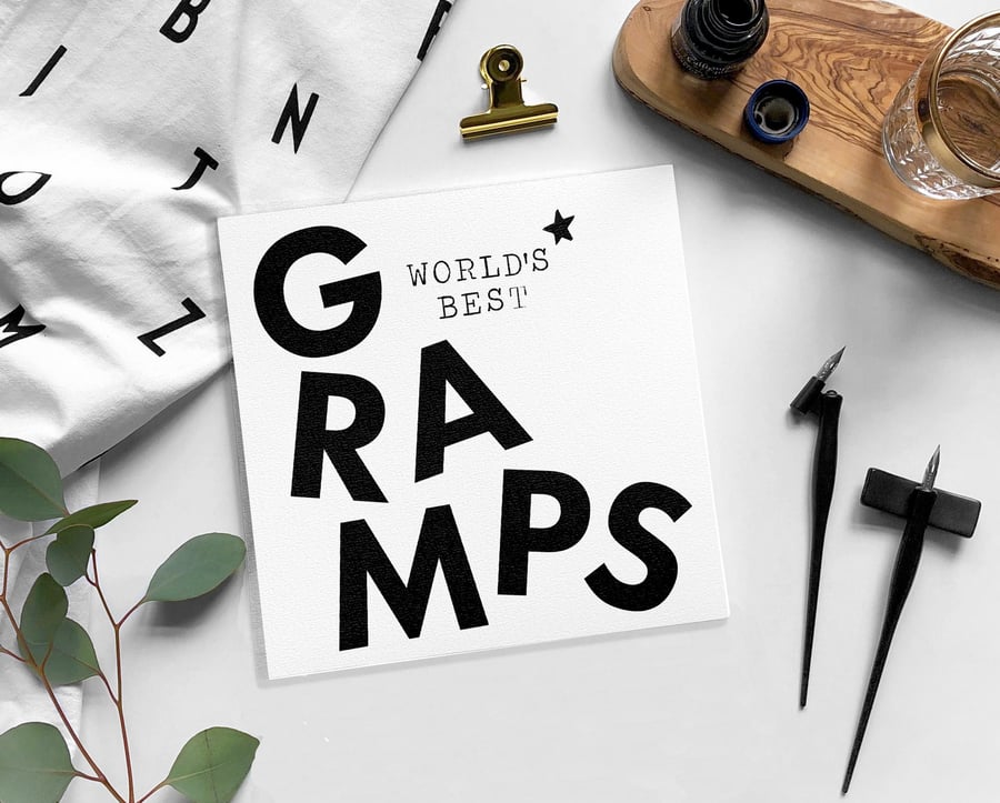 GRAMPS GRANDAD GRANDPA Birthday - Blank card