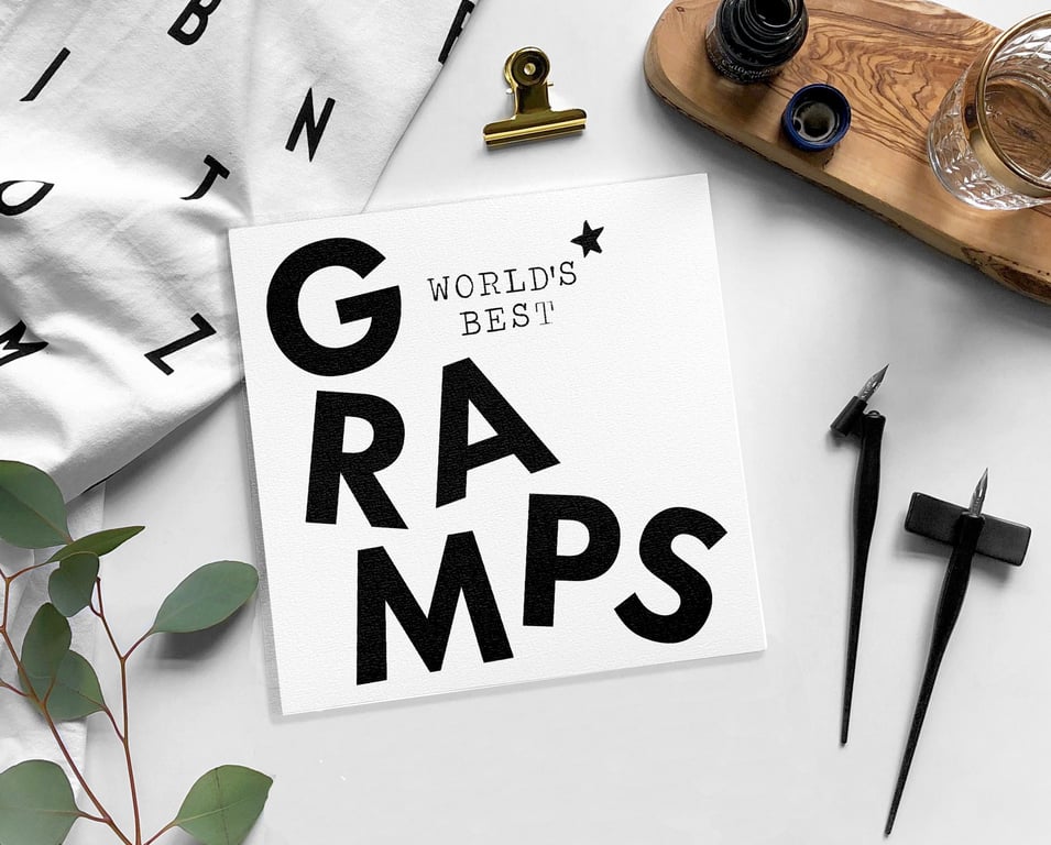 GRAMPS GRANDAD GRANDPA Birthday - Blank card