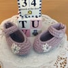 Hand Knitted Mary Jane Baby Shoes 