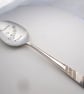Vegetarian Spoon, Powered by Plants, Handstamped Vintage Dessertspoon - Image 2