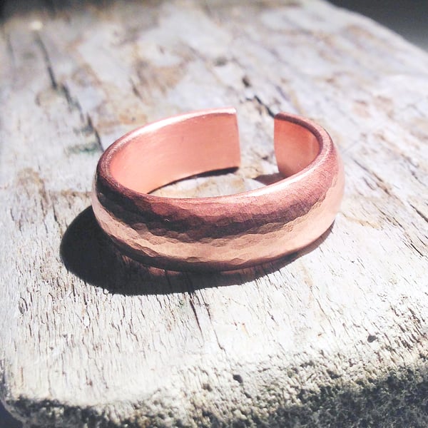 Handmade Chunky Open Copper Ring  UK Size X - Y (RGCUOPXY1) - UK Free Post