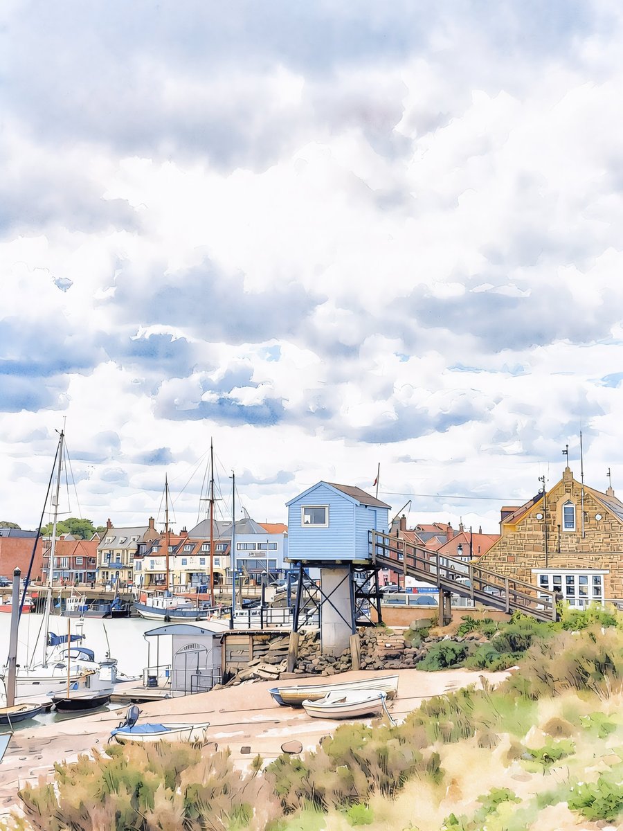 Wells-Next-The-Sea Greeting Card A5 Boat Tide House 