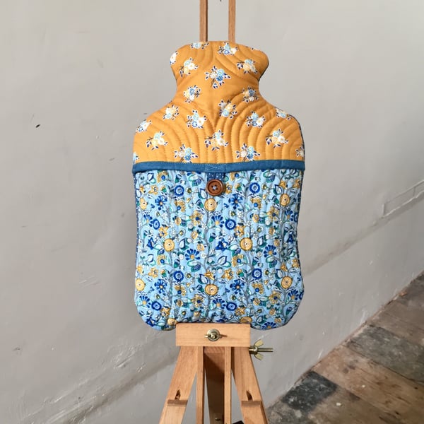 Cover - Hot Water Bottle, 2L, LIBERTY- Emporium Collection, 100% Cotton, Quilted