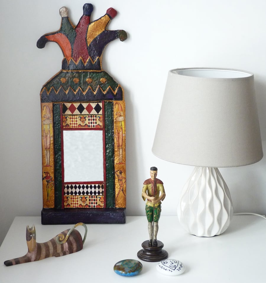Artisan Hand Crafted and Painted Harlequin Jester Mirror No.7
