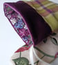 Luxury Christmas Stocking - Purple Green Gold Crewel upcycled vintage zero waste - Image 7