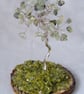 Prehnite gemstone tree of life decoration.