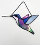 Stained Glass hummingbird in cobalt blue - Image 3