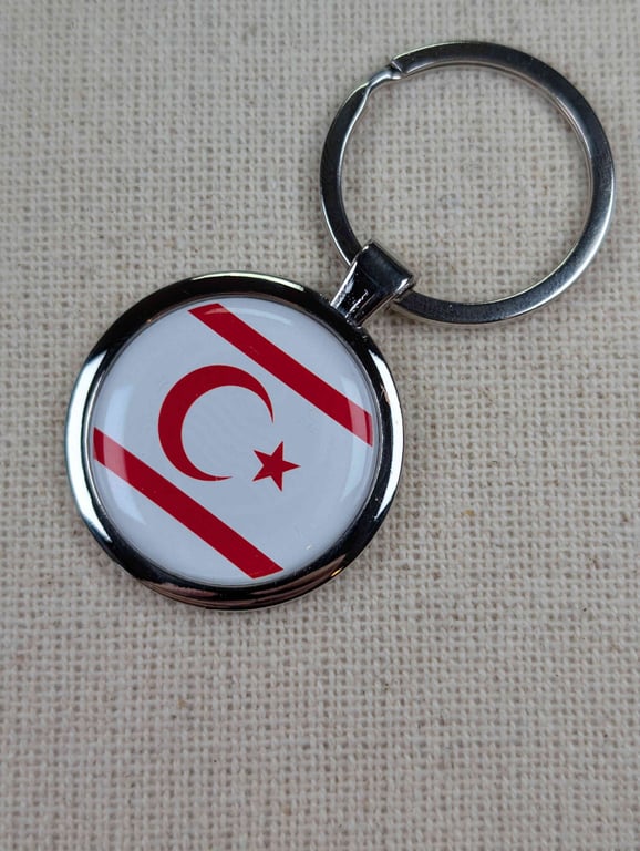 Northern Cyprus Flag Keyring - Northern Cyprus Flag Keychain