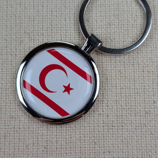 Northern Cyprus Flag Keyring - Northern Cyprus Flag Keychain