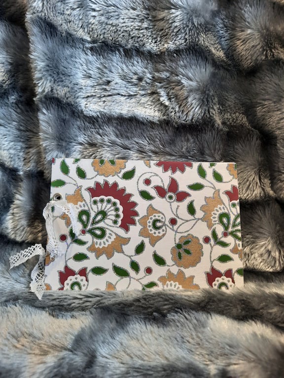 Small White Glitzy Notebook