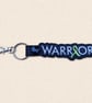 Warrior Awareness Ribbon Keyring - Embroidered Faux Leather Support Gift - Image 3