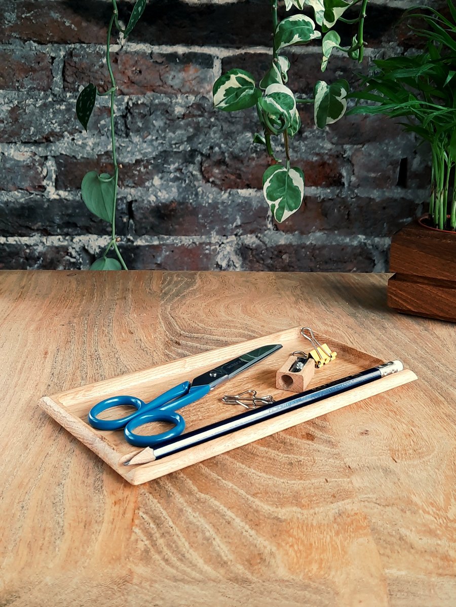 Desk Organiser Pen Tray - European Oak