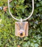 Silver and Gold Shoreline Necklace with Citrine - Image 2