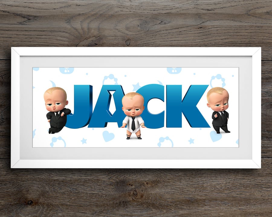 Boss Baby Bed The Boss Baby Personalised Framed Name Sign Bedroom