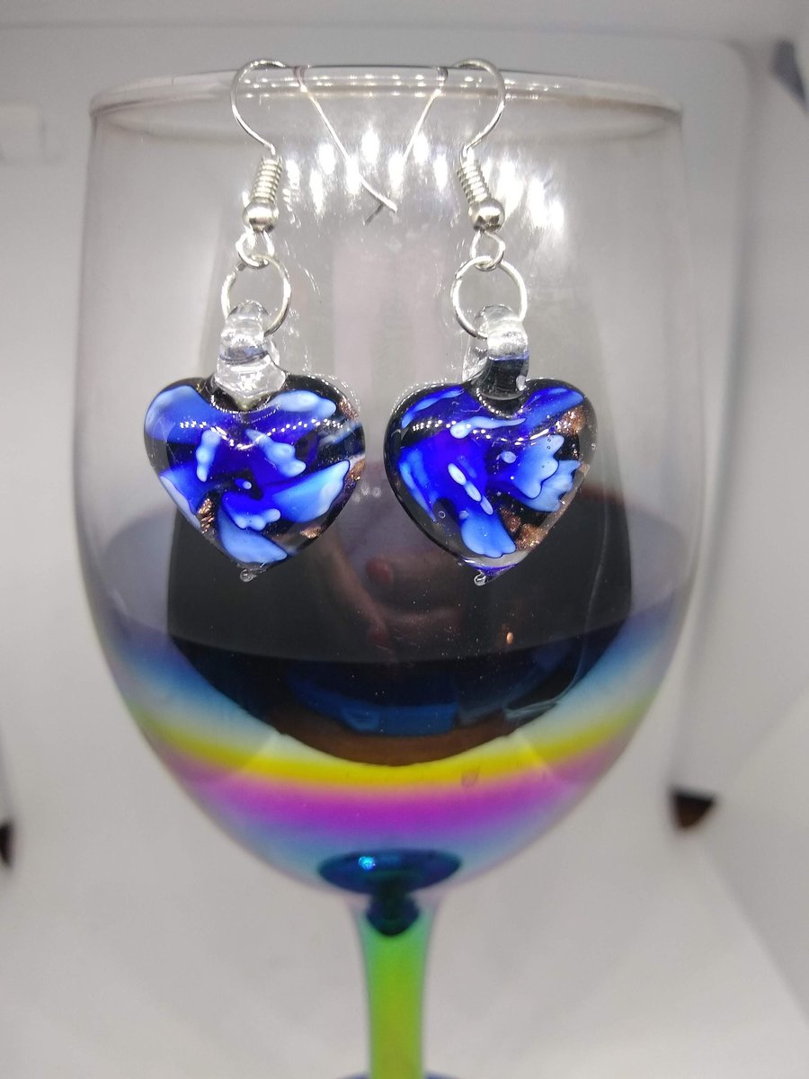 Murano Glass Flower Bead Earrings Choice of Colour