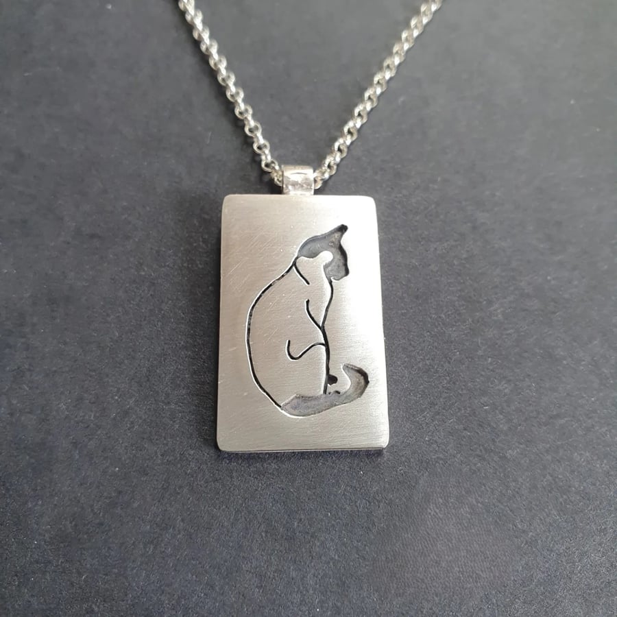 Siamese cat necklace