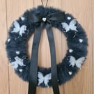 Faux fur & butterfly wreath